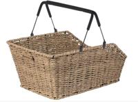Basil Rieten fietsmand cento rattan look mik 40 x 25 x 12 cm - seagrass - thumbnail