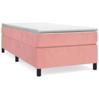 Boxspring met matras fluweel roze 80x200 cm - thumbnail