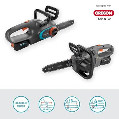 GARDENA PowerSaw 250/18V Ready-To-Use Accu-kettingzaag Accu 18 V Lengte mes 250 mm GARDENA PowerSaw 250/18V Ready-To-Use Accu-kettingzaag Accu 18 V Lengte mes 250 mm