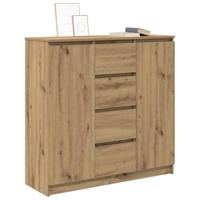 Dressoir met lades 100,5x35x98,5 cm spaanplaat artisanaal - thumbnail