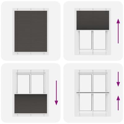 Pliss rolgordijn 105x150cm stofbreedte 104,4cm polyester zwart