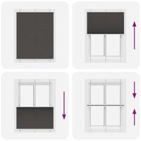 Pliss rolgordijn 105x150cm stofbreedte 104,4cm polyester zwart - thumbnail