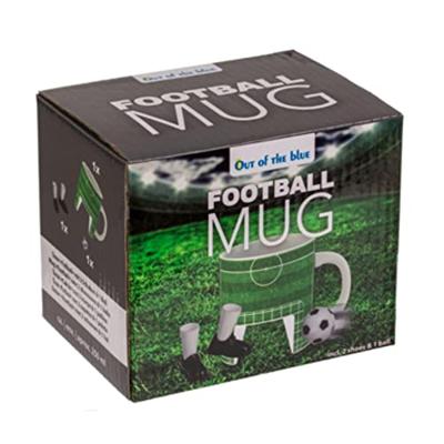 Voetbal Mok - 12,5 x 10 cm - Inclusief 2 Schoenen en Bal - 280 ml