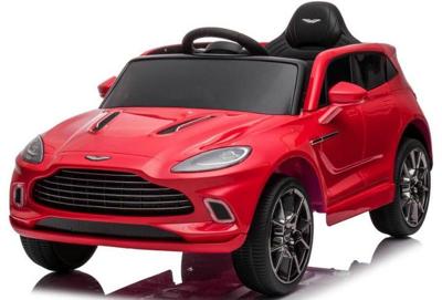 Aston Martin 12V elektrische kinderauto met rubberen banden, leren zitje en meer!
