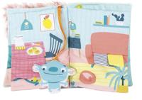 Miniland babyboekje monster 21 x 27 cm katoen blauw/oranje - thumbnail