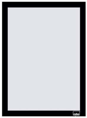 Nobo zelfklevend magnetisch kader A4, zwart, pak van 2 stuks