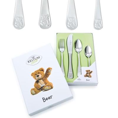 Kinderbestek met vrolijke beertjes