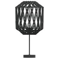 Lampenkap 23x28 cm ijzer en papier zwart - thumbnail