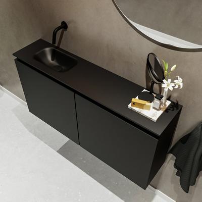 MONDIAZ TURE 100cm toiletmeubel urban. EDEN wastafel urban links geen kraangat