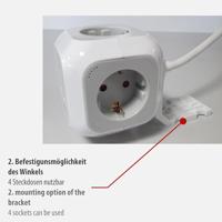 Brennenstuhl ALEA-Power 2xUSB-Charger + stekkerblok 4-voudig stekkerdoos - thumbnail
