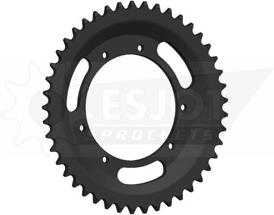 ESJOT achtertandwiel "1669" chain wheel 415 45z steel silver