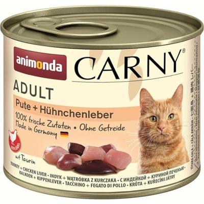ANIMONDA Cat Carny Adult Kalkoen met kippenlever - nat kattenvoer - 200 g
