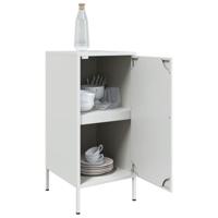 Dressoirs 2 st 36x39x79 cm koudgewalst staal wit - thumbnail