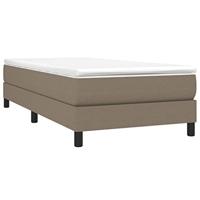 Boxspring met matras stof taupe 90x190 cm - thumbnail