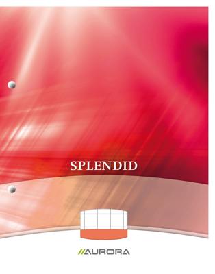 Cursusblok Aurora A4 ruit 10x10mm 2-gaats 200 pagina&apos;s 70gr