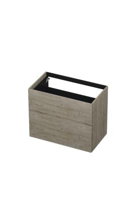 INK - Onderkast 2 Laden Push To Open 65cm Hout Decor - 800x450x650 Mm - Greige Eiken
