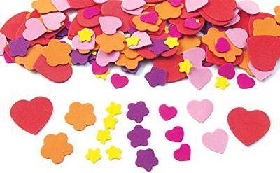 Colorations - hart, bloemen vormen foam, 150st.