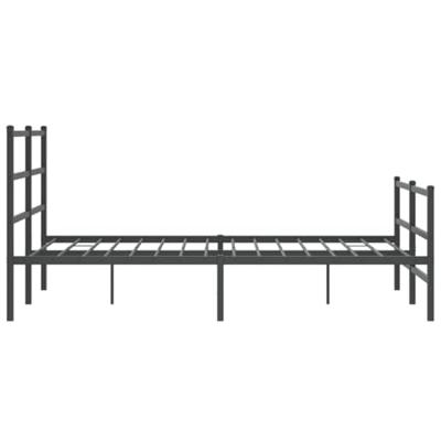 Bedframe met hoofd- en voeteneindemetaal zwart 135x190 cm Bedframe met hoofd- en voeteneindemetaal zwart 135x190 cm