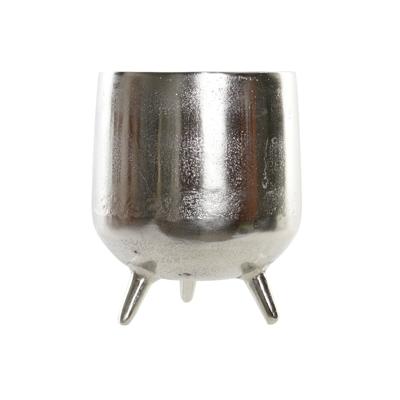 Middenstuk Home ESPRIT Zilverkleurig Aluminium 21 x 21 x 25 cm