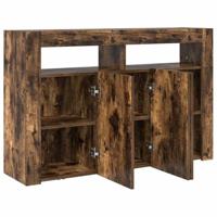 Dressoir Gerookt eiken 116 x 30 x 75 cm Bewerkt hout - thumbnail