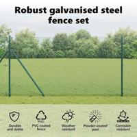 VidaXL Afrasteringspaal groen 25 x 1,2 m (12 x 12 mm gaas) - thumbnail