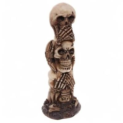Hoor geen kwaad Schedel Totem Woonaccessoire