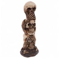 Hoor geen kwaad Schedel Totem Woonaccessoire - thumbnail