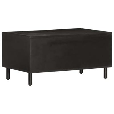 Salontafel 80x50x40 cm massief mangohout zwart