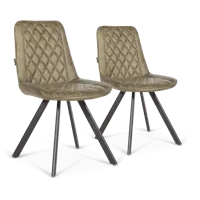 Eetkamerstoel Zelda - Olijf - thumbnail