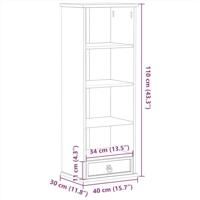 Cd-kast Corona 40x30x110 cm massief grenenhout - thumbnail