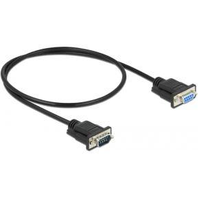 Delock Aansluitkabel Serieel [1x RS232-stekker - 1x RS232-bus] 0.5 m Zwart - thumbnail