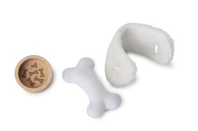 Pluchen dier en zijn mand LILLIPUTIENS blauw Pluchen dier en zijn mand LILLIPUTIENS blauw
