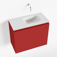 MONDIAZ OLAN 60cm toiletmeubel fire. LEX wastafel talc rechts geen kraangat - thumbnail