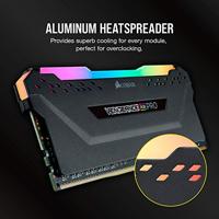 Corsair 32 GB DDR4-3200 Quad-Kit CMW32GX4M4Z3200C16, Vengeance RGB PRO, XMP, AMD Ryzen Optimized - thumbnail