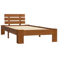 Bedframe massief grenenhout honingbruin 90x200 cm - thumbnail
