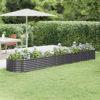 VidaXL Plantenbak 368x80x36 cm gegalvaniseerd staal antracietkleurig - thumbnail