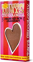Tony's Chocolonely - Gifting bar: Recht uit m'n chocohart (Melk roos framboos) - 15x 180g - thumbnail