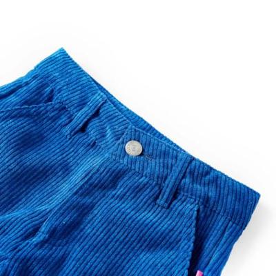 Kinderbroek 104 ribfluweel kobaltblauw - thumbnail