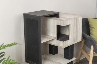 Trixie citystyle krabpaal grijs / zwart 98 cm