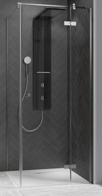 Ben Vivid draaideur voor zijwand rechts incl. antikalk 90x200cm geborsteld nikkel