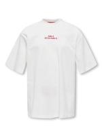 Kids ONLY winter t-shirt meisjes - wit - KogBabette - loose fit, korte mouw - thumbnail