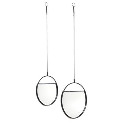 Housevitamin wandspiegel twinning is winning zwart 100 cm set van 2 | 6 stuks