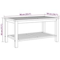 Salontafel Bruin 90 x 50 x 45 cm Massief teakhout - thumbnail