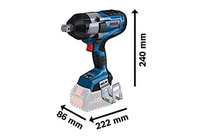Bosch Professional GDS 18V-1050 H Accu slagmoersleutel 1050Nm 3/4" frictiering 18V BITURBO Basic Body - 06019J8500