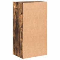 Boekenkast 40x30x77 cm bewerkt hout gerookt eikenkleurig - thumbnail