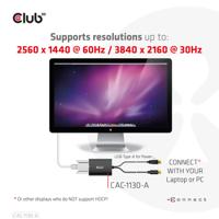club3D CAC-1130-A Mini-displayport / DVI Adapter [1x Mini-DisplayPort, USB-A - 1x DVI] Zwart 60 cm - thumbnail