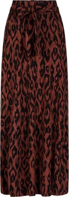 Tramontana midi rok met all over print en ceintuur bruin/zwart Tramontana midi rok met all over print en ceintuur bruin/zwart