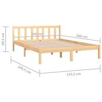 Bedframe massief grenenhout 150x200 cm UK King - thumbnail