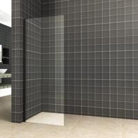 Zijwand Aqua Splash Voor Schuifbare Douchedeur 90x200 cm 8 mm Nisdeur NANO Mat Zwart Aqua Splash - thumbnail