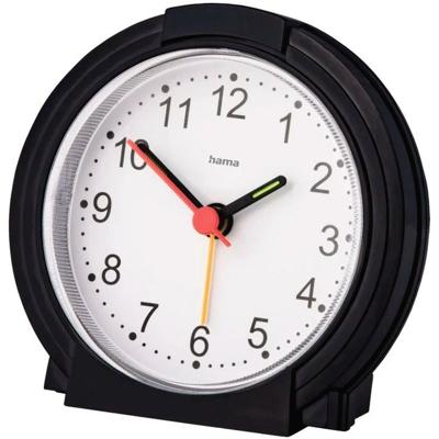 Hama wekker classic geluidsarm zwart/wit Hama wekker classic geluidsarm zwart/wit